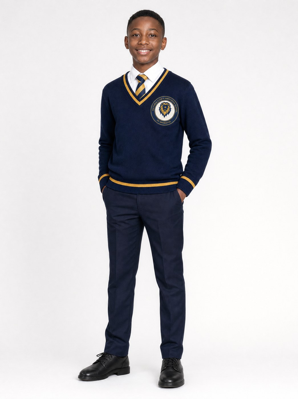 Élève garçon en uniforme
